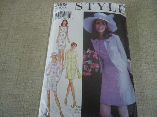 STYLE PATTERNS 2809 DRESS/JACKET SIZ EA = 8 - 18  -SEE DESCRIPTION