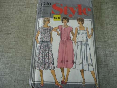 STYLE PATTERNS 4340  SUMMER DRESS SIZE N = 10 + 12 + 14 COMPLETE