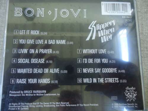 POP:BON JOVI - SLIPPERY WHEN WET  (CD)