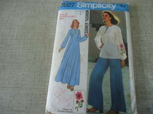 SIMPLICITY PATTERNS 6927 TOP & PANTS WITH TRANSFER SIZE 16 BUST 97 CM  COMPLETE & PANTS UNCUT