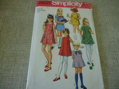 SIMPLICITY PATTERNS 8621 GIRLS DRESS GIRL SIZE 10 BREAST 28 1/2" COMPLETE