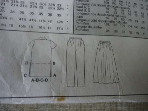 McCALL'S PATTERNS 8737  PANTS ONLY SIZE B = 8 + 10 + 12 SEE DESCRIPTION