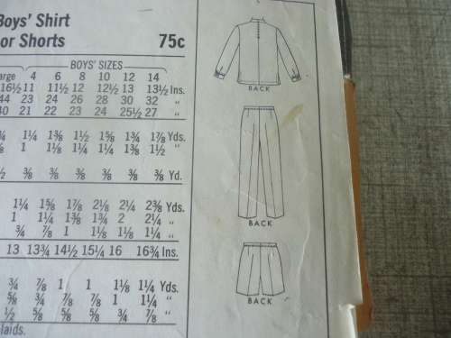 McCALL'S PATTERNS 9284   MEN'S SHIRT+ SHORTS SIZE CHEST38 - 40" WAIST 34-36" NO PANTS PATTERN