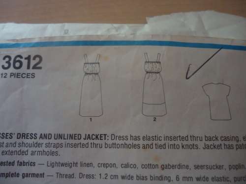 STYLE PATTERNS 3612 DRESS/TOP SIZES 10 + 12 = 14 + 16 COMPLETE