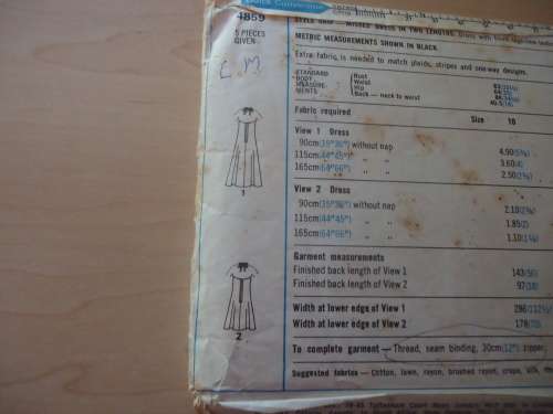 STYLE PATTERNS 4859 HALTER SHORT & LONG DRESS - SIZES14  BUST 92 CM - COMPLETE