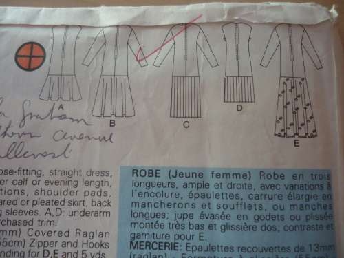 BUTTERICK  PATTERN 3579  DRESS  SIZE 10 COMPLETE