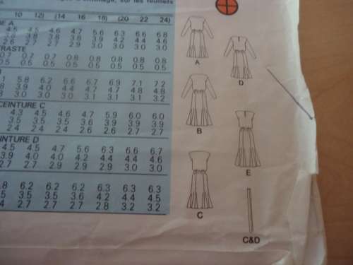 BUTTERICK  PATTERN 3965 PULL OVER DRESS ELASTIC WAIST  SIZE 14 + 16 + 18 - COMPLETE