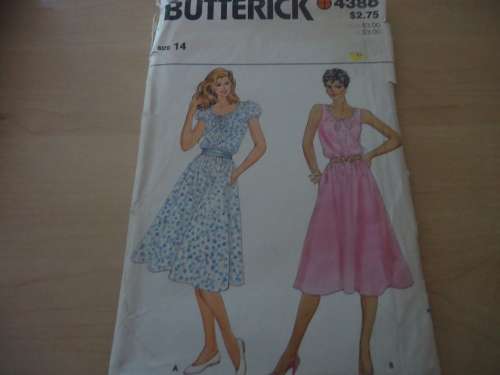 BUTTERICK  PATTERN 4388 DRESS SIZE 14 - COMPLETE