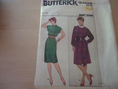 BUTTERICK PATTERN 4488 DRESS  SIZE 10 - COMPLETE