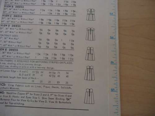 BUTTERICK PATTERN 4848  YOUNG GIRLS DRESS SIZES 2 BREAST 21" - COMPLETE