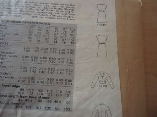 BUTTERICK "SEE & SEW" PATTERN 5154 DRESS ++ JACKET SIZE A = 8 + 10 + 12 - NO SEWING INSTRUCTIONS