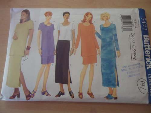 BUTTERICK  PATTERN 5471 SKIRT -TOP SIZE  12 + 14 + 16 COMPLETE