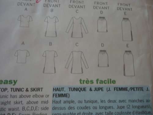BUTTERICK  PATTERN 5471 SKIRT -TOP SIZE  12 + 14 + 16 COMPLETE