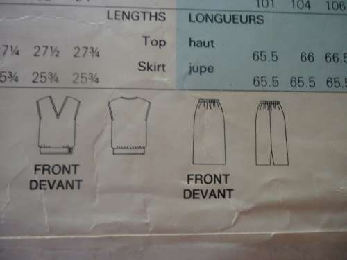 BUTTERICK "SEE & SEW" PATTERN 5634 Top/Skirt SIZE A =  8 + 10 +12- COMPLETE