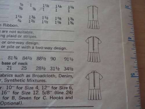 VINTAGE BUTTERICK  PATTERN 5665 GIRLS DRESS SIZE 4 YEARS BREAST  23" COMPLETE - WELL USED PATTERN