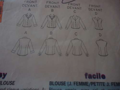 BUTTERICK PATTERN 6216 BLOUSES SIZE 14 + 16 = 18  COMPLETE