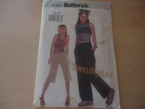 BUTTERICK PATTERN 6602 GIRLS PANTS, SHORTS & TOP SIZE 1/2 + 3/4 + 5/6 + 7/8  YEARS COMPLETE & UNCUT