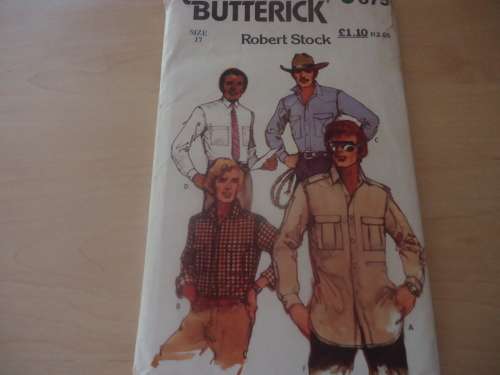 VINTAGE BUTTERICK PATTERN 6751 MENS SHIRTS SIZE 17 COMPLETE