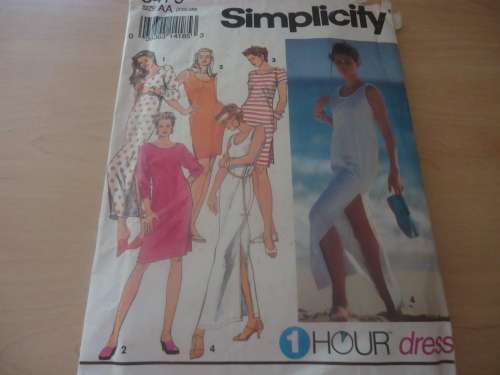 SIMPLICITY  PATTERNS 8479  SUN DRESS SIZE AA = XXS - SMALL COMPLETE