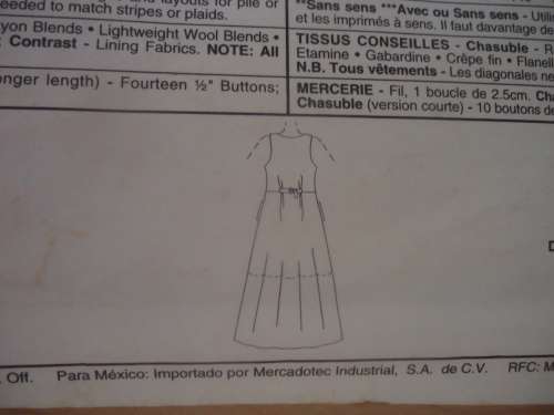 McCALL'S  PATTERNS  7881 SHORT & LONG PINAFORE SIZE B = 8 + 10 + 12 COMPLETE