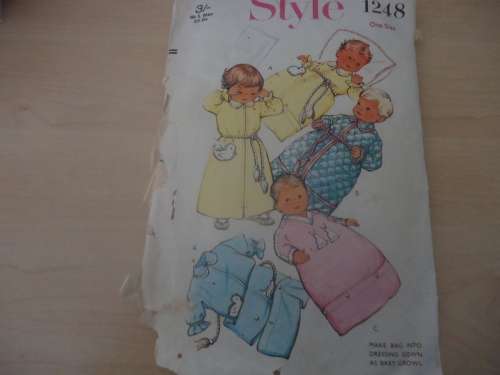 STYLE PATTERNS 1248- BABY LAYETTE ONE SIZE COMPLETE (TORN PK) SUPPLIED IN PLASTIC