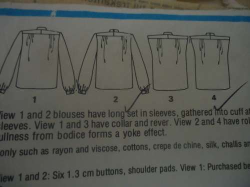 STYLE PATTERNS 2986- BLOUSES  SIZES 10 + 12 + 14 + 16 - SEE DESCRIPTION