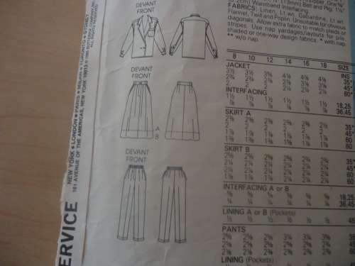 VOGUE PATTERNS - 1522  AMERICAN DESIGNER ANNE KLEIN SIZE  12 -  COMPLETE