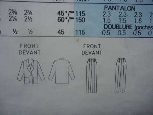 BUTTERICK "SEE & SEW" PATTERN 4279  PANTS & JACKET SUIT SIZES A = 6 + 8 + 10 +12 + 14- COMPLETE