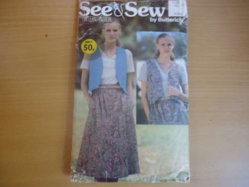 BUTTERICK  "SEW & SEW" PATTERN  6389 SIZES 10 -  WAISTCOAT pattern only