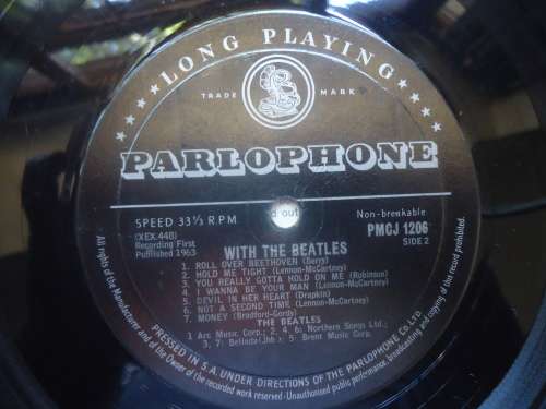 BEATLES "WITH THE BEATLES" 1963 PARLOPHONE MONO LP + PLASTIC COVER