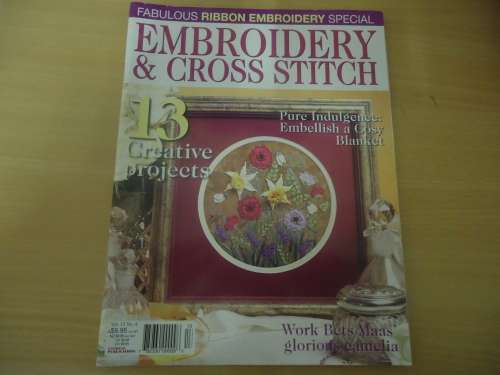 AUSTRALIAN  EMBROIDERY & CROSS STITCH  MAGAZINE WITH PATTERNS  VOL 13  # 4- 84 PAGES