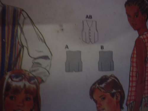 BURDA PATTERNS 3285 JUNIOR WAISTCOAT SIZES 10 + 11 + 12 + 13 + 14 + 15  JUNIOR COMPLETE & UNCUT