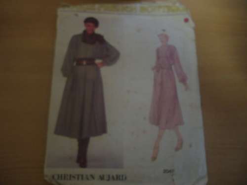 VOGUE PATTERNS 2047 CHRISTIAAN AUJARD DRESS SIZE 12  COMPLETE