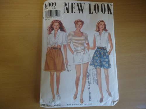 NEW LOOK PATTERNS 6009 -SHORTS  SIX SIZES IN ONE -6 - 16 -COMPLETE