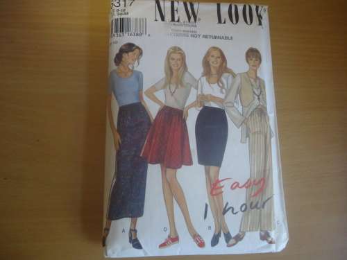 NEW LOOK PATTERNS 6317 SKIRT & PANTS SIX SIZES IN ONE 8 - 18  -COMPLETE