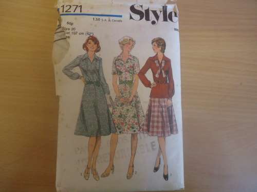STYLE PATTERNS 1271 - DRESS  SIZE 20 BUST 107 CM  - COMPLETE