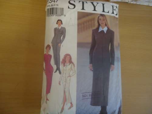 STYLE PATTERNS 2347  LONG BUTTON DOWN DRESS SIZE A 8 - 18 SEE DESCRIPTION