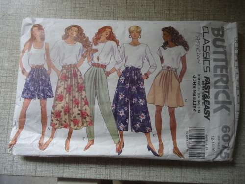 BUTTERICK  PATTERN 6075 SKIRTS & PANTS SIZE 12 + 14 + 16 - SEE DESCRIPTION