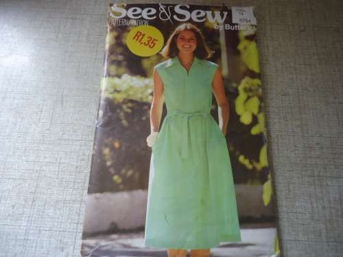 BUTTERICK  PATTERN 5754  SUMMER DRESS - SIZES 12- COMPLETE