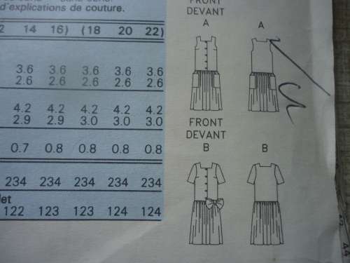 BUTTERICK  PATTERN 4906 HIPSTER DRESS SIZE 18 + 20 + 22 - COMPLETE & UNCUT