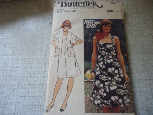 BUTTERICK  PATTERN 4225 SUN DRESS & JACKET SIZE 8 BUST 31 1/2"  COMPLETE