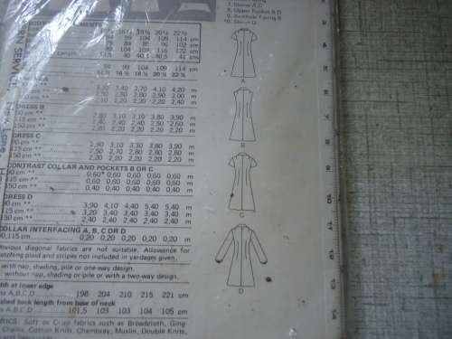 BUTTERICK  PATTERN 4216 DRESS WITH POCKETS SIZE 18 1/2  BUST 41" OR 104 CM   COMPLETE