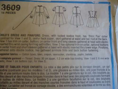 STYLE PATTERNS 3609 GIRLS DRESS  SIZE2 + 3 + 4 + 5 + 6 YEARS COMPLETE - STUNNING