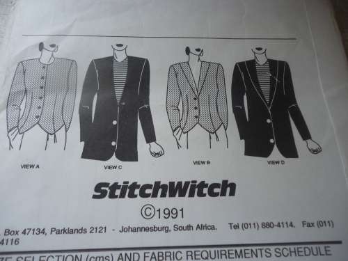 STITCHWITCH PATTERNS M703 "COULDN;T BE EASIER - JACKETS"