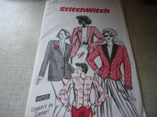 STITCHWITCH PATTERNS M703 "COULDN;T BE EASIER - JACKETS"