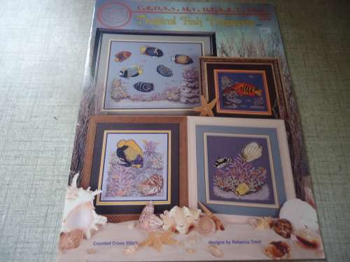 "TROPICAL FISH TREASURES" CROSS STITCH PATTERN - BY CROSS MY HEART