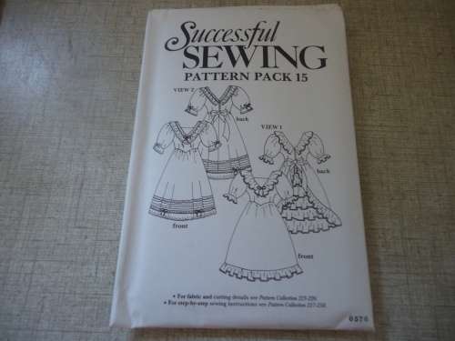 SUCCESSFUL SEWING  PATTERN PACK 15 TWO FULL LENGTH DRESSES (BRIDAL) FOR YOUNG GIRLS SIZE 4 - 11 YEAR
