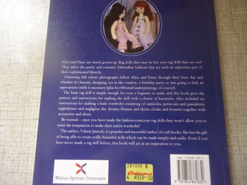 "ALICE & DAISY" EDWARDIAN RAG DOLL SISTERS TO MAKE & DRESS - VALERIE JANITCH - 78 PG BOOK