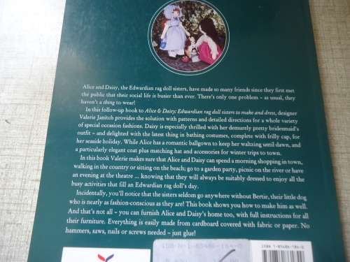 "ALICE & DAISY" RAG DOLL SISTERS special occasion outfits+ FURNITURE  - VALERIE JANITCH -88 PG BOOK