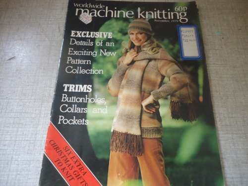 WORLDWIDE MACHINE KNITTING BOOK  NOVEMBER 1979 56 A4 PAGES